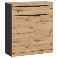 Schuhschrank Turino Eiche Artisan Dekor B: 86 cm - Eichefarben, MODERN, Holzwerkstoff (86/101,6/40cm)