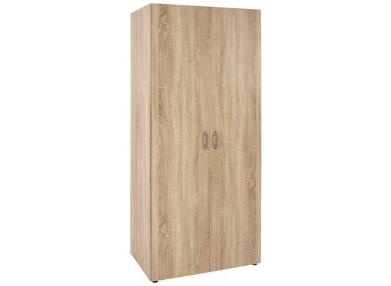Drehtürenschrank 81cm Base, Sonoma Eiche Dekor - Eichefarben, KONVENTIONELL, Holzwerkstoff (80/177cm)