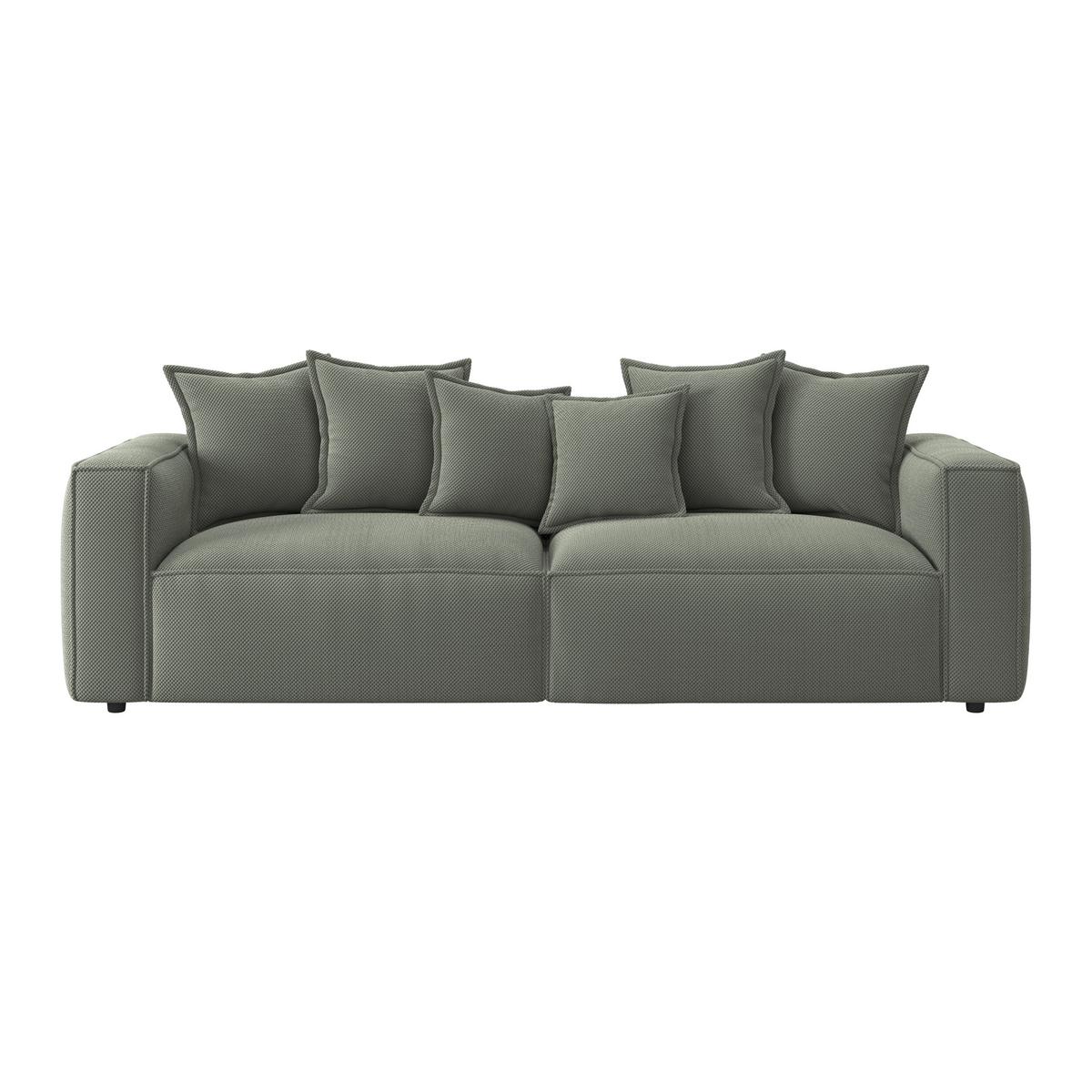 POHOVKA BIG SOFA COWBOY - černá/zelená, Moderní, textil (280/72/109cm)