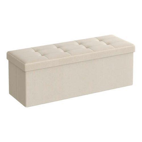 ÚLOŽNÝ BOX NA SEDENIE KRÉMOVÁ - krémová, Trend, kompozitné drevo/textil (110/38/38cm) - Boxxx