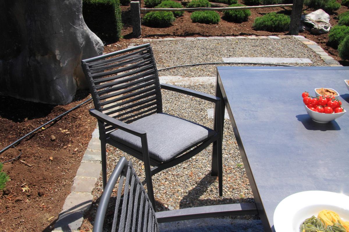 Gartenset 5-Tlg. Textil/Metall /Holzwerkstoff/Kunststoff - Dunkelgrau/Anthrazit, Basics, Holzwerkstoff/Kunststoff (180/98/74cm) - Acamp