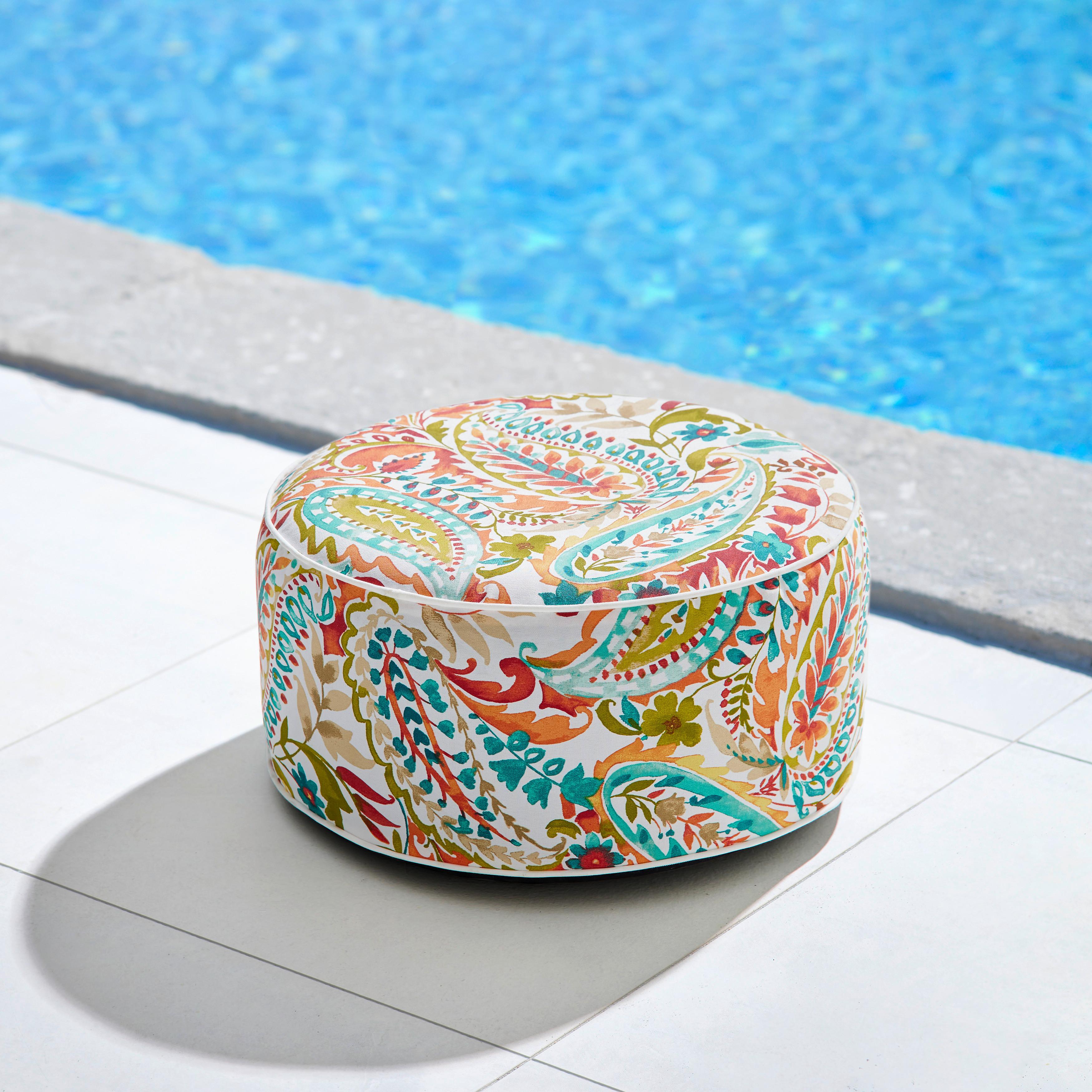 VONKAJŠIA TABURETKA „PUFF“ CASSY - viacfarebná, Modern, textil (53/23/53cm) - Bessagi Garden
