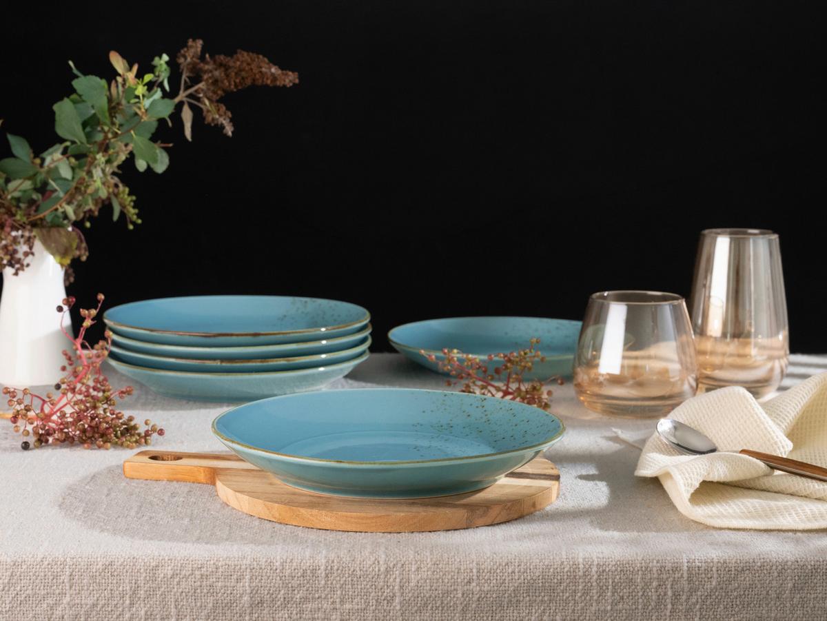 SUPPENTELLERSET 22041 NATURE COLLECTION - Türkis, Trend, Keramik (22cm) - Creatable