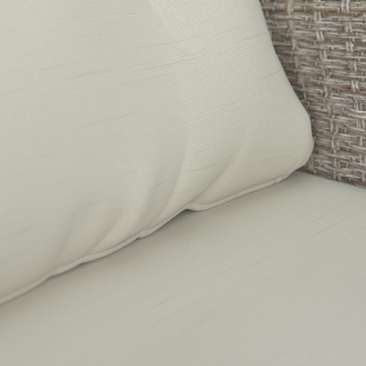 Loungegarnitur 4-Tlg. Kos Holz /Kunststoff/Metall mit Kissen - Beige/Creme, MODERN, Holzwerkstoff/Kunststoff - Luca Bessoni