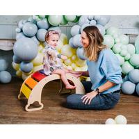 Wippe The Sway Rainbow - Multicolor/Naturfarben, Basics, Holz (40/75/37cm)