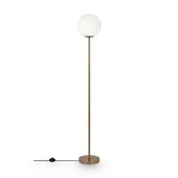 Stehleuchte Ring - Messingfarben/Weiß, Trend, Glas/Metall (25/155cm) - MAYTONI
