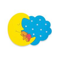 Kinderwandleuchte 1010108 Mond - Basics, Holzwerkstoff (22,5/30/12cm)