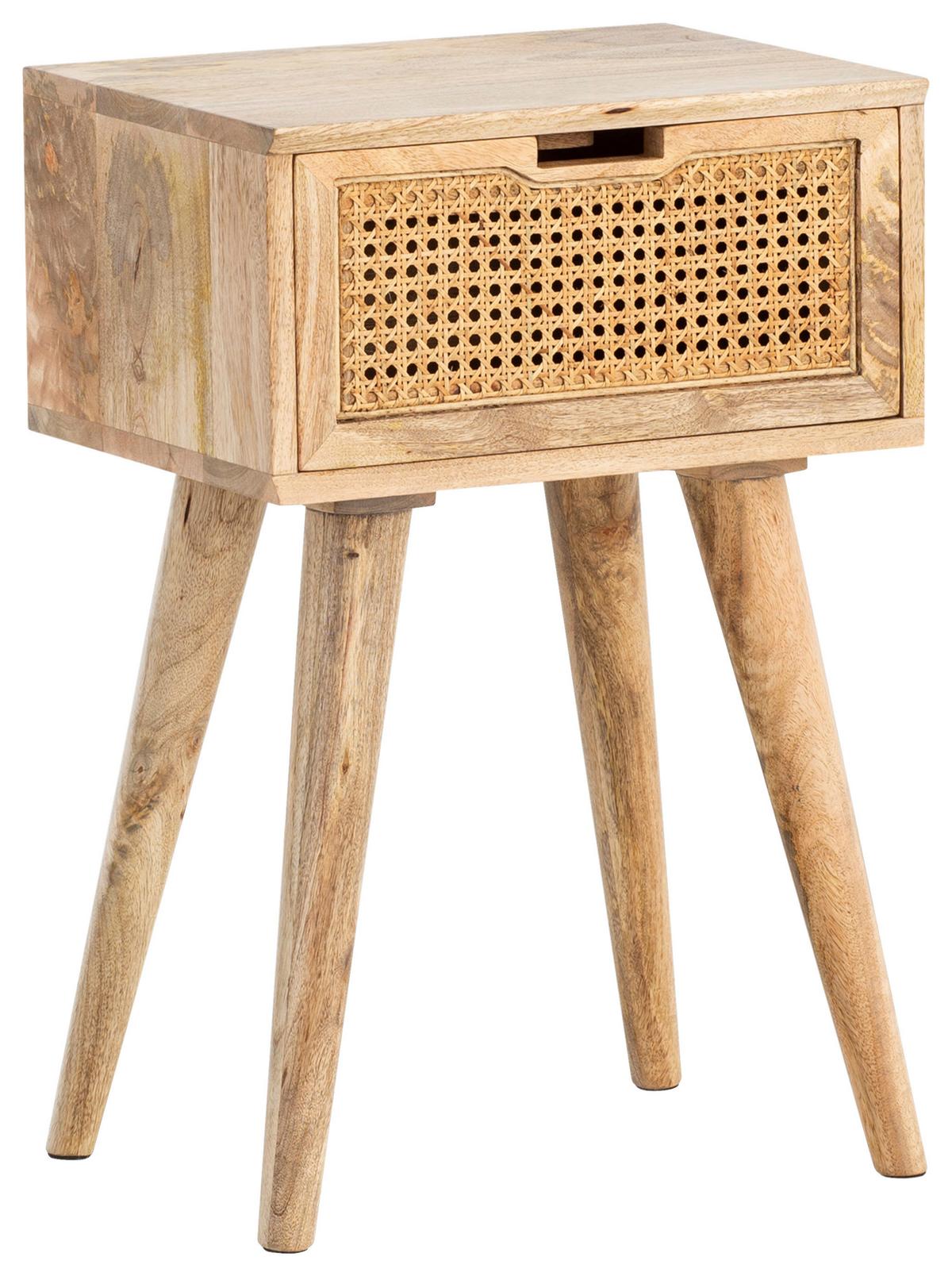 Nachtkästchen Naturfarben, B: 40 cm - Naturfarben/Braun, LIFESTYLE, Holz (40/60/30cm) - MID.YOU