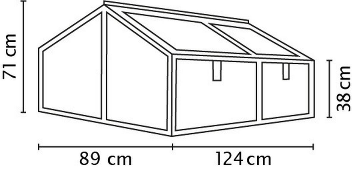 Hochbeetaufsatz Aluminium Gamma 89x38,4x124,3 cm - Schwarz, Basics, Metall (89/38,4/124,3cm)