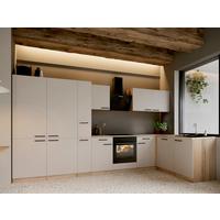 ECKKÜCHE Merle, Kaschmir S: 370x172cm - Kaschmir/Eichefarben, Trend, Holzwerkstoff (370/172cm) - Respekta