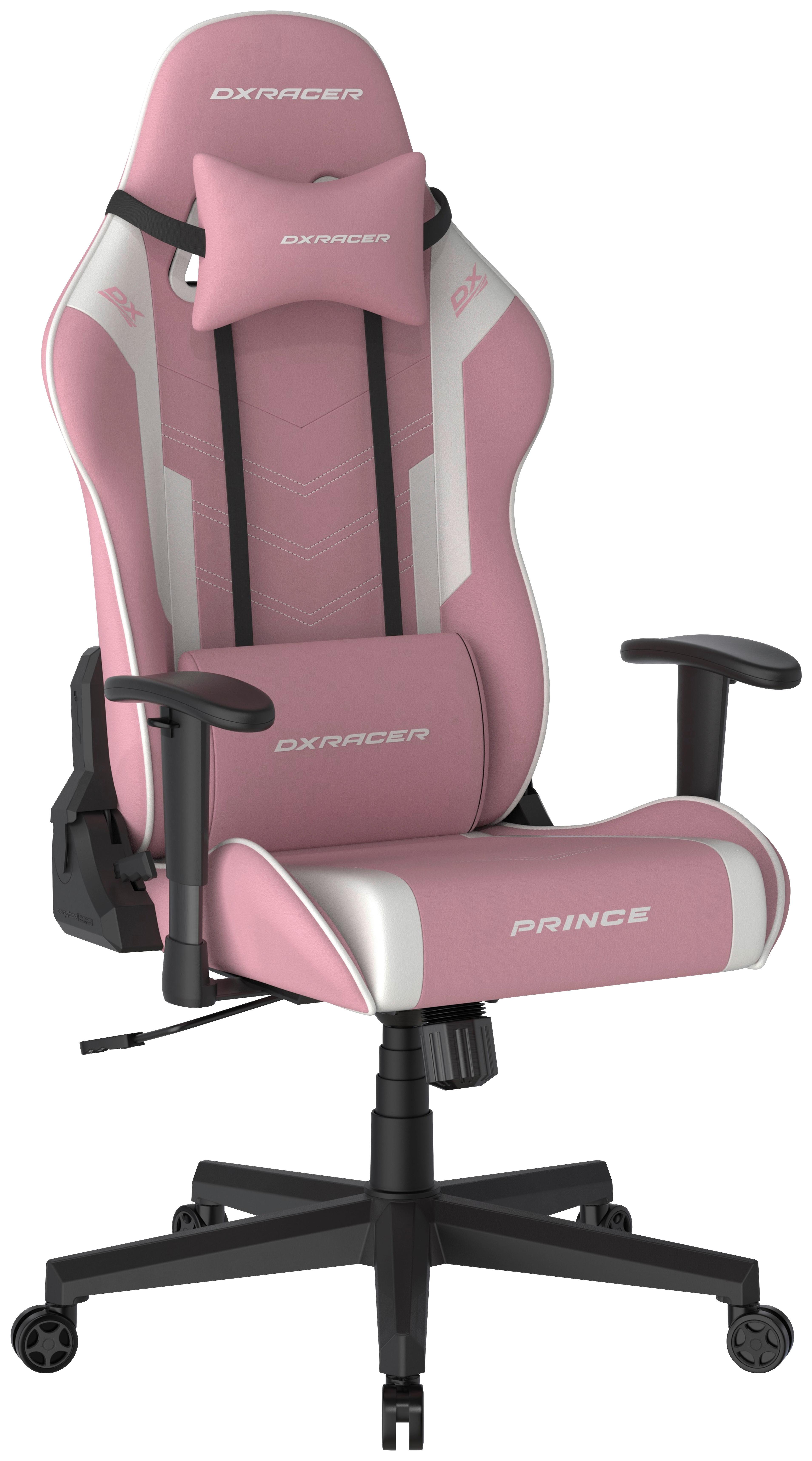 HERNÍ ŽIDLE PRINCE - bílá/pink, Moderní, textil/plast (67/126/67cm) - Dxracer