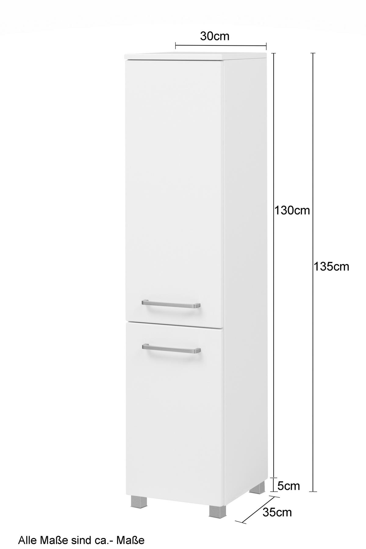 Midischrank Stockholm B: 30 cm Grau - Grau, KONVENTIONELL, Holzwerkstoff (30/130/35cm) - Held