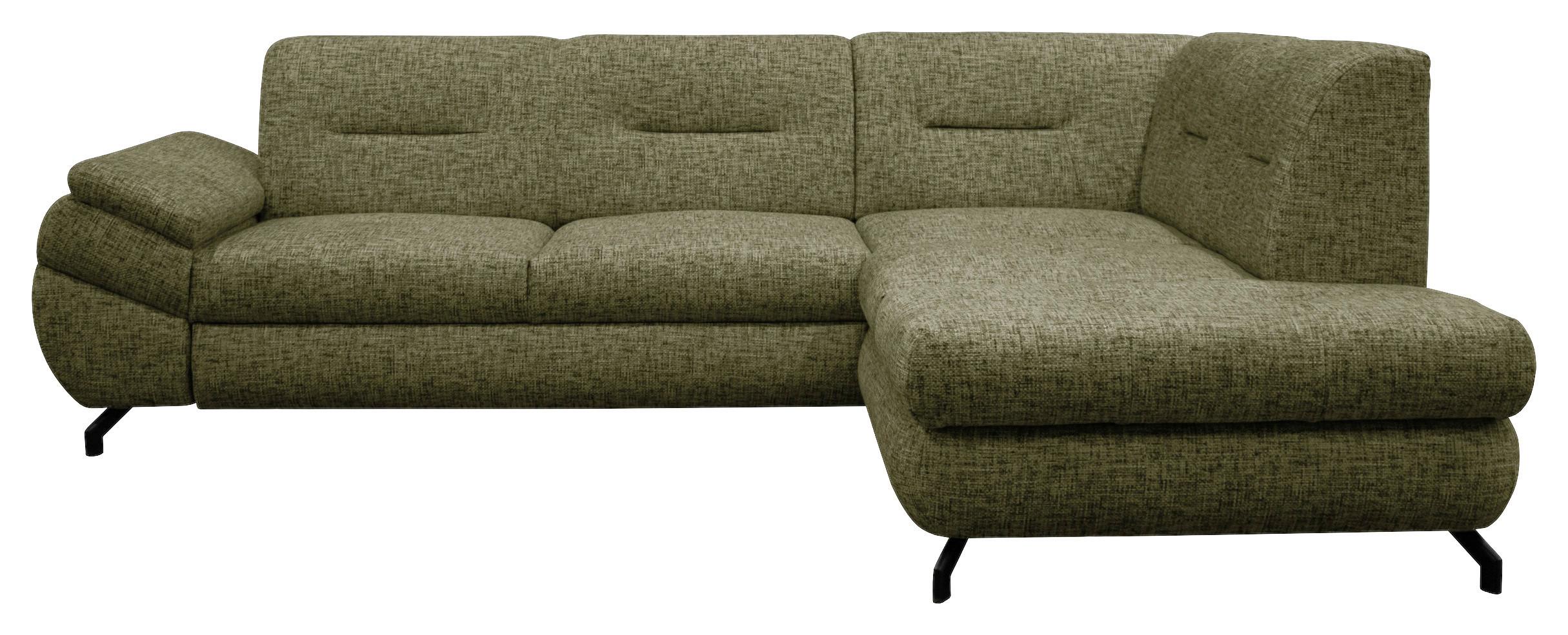 Ecksofa Imo Grün 274x201 cm - Schwarz/Grün, Design, Textil (274/201cm) - MID.YOU