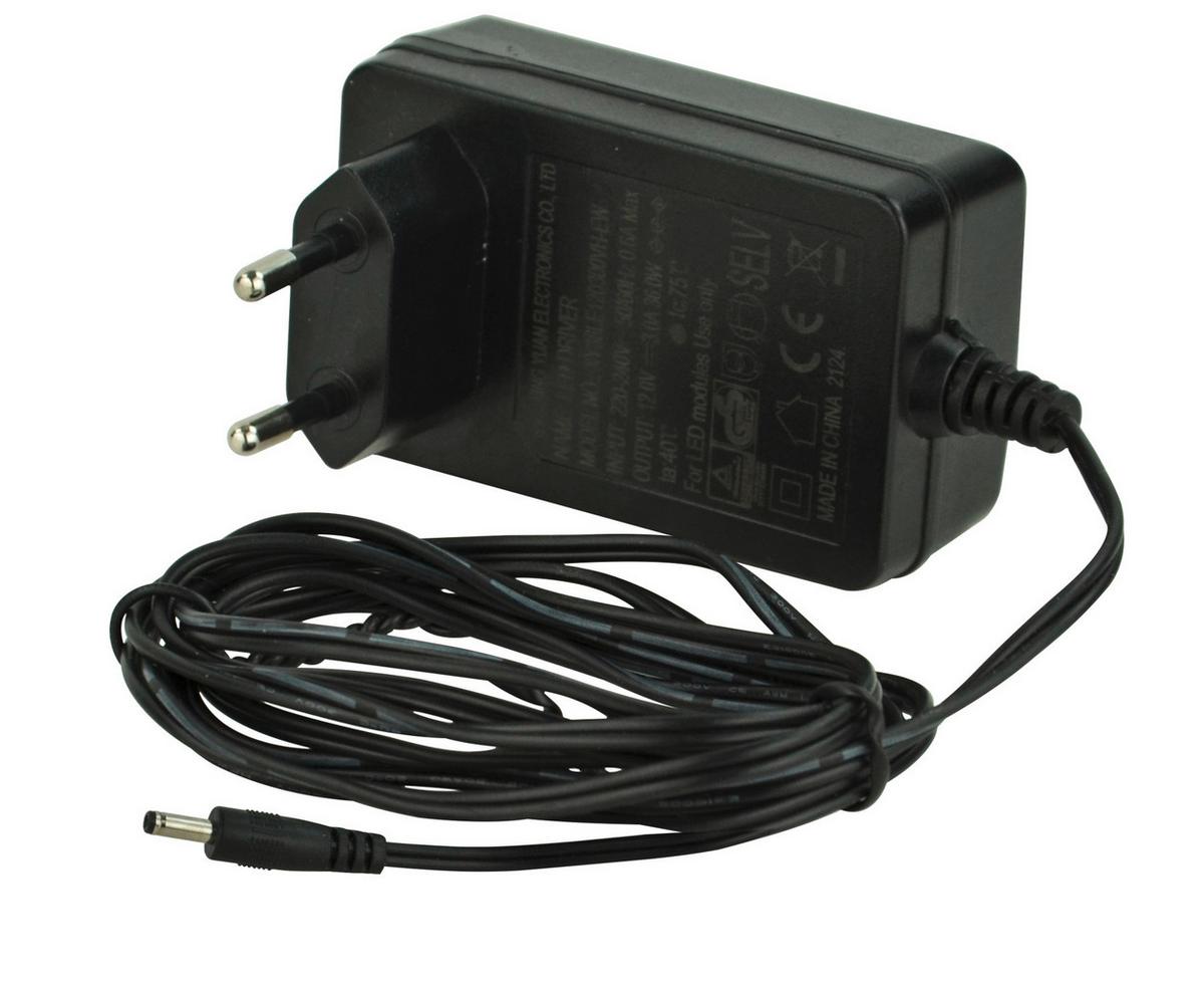 Netzadapter Schwarz Aus Kunststoff 36 W - Schwarz, Basics, Kunststoff