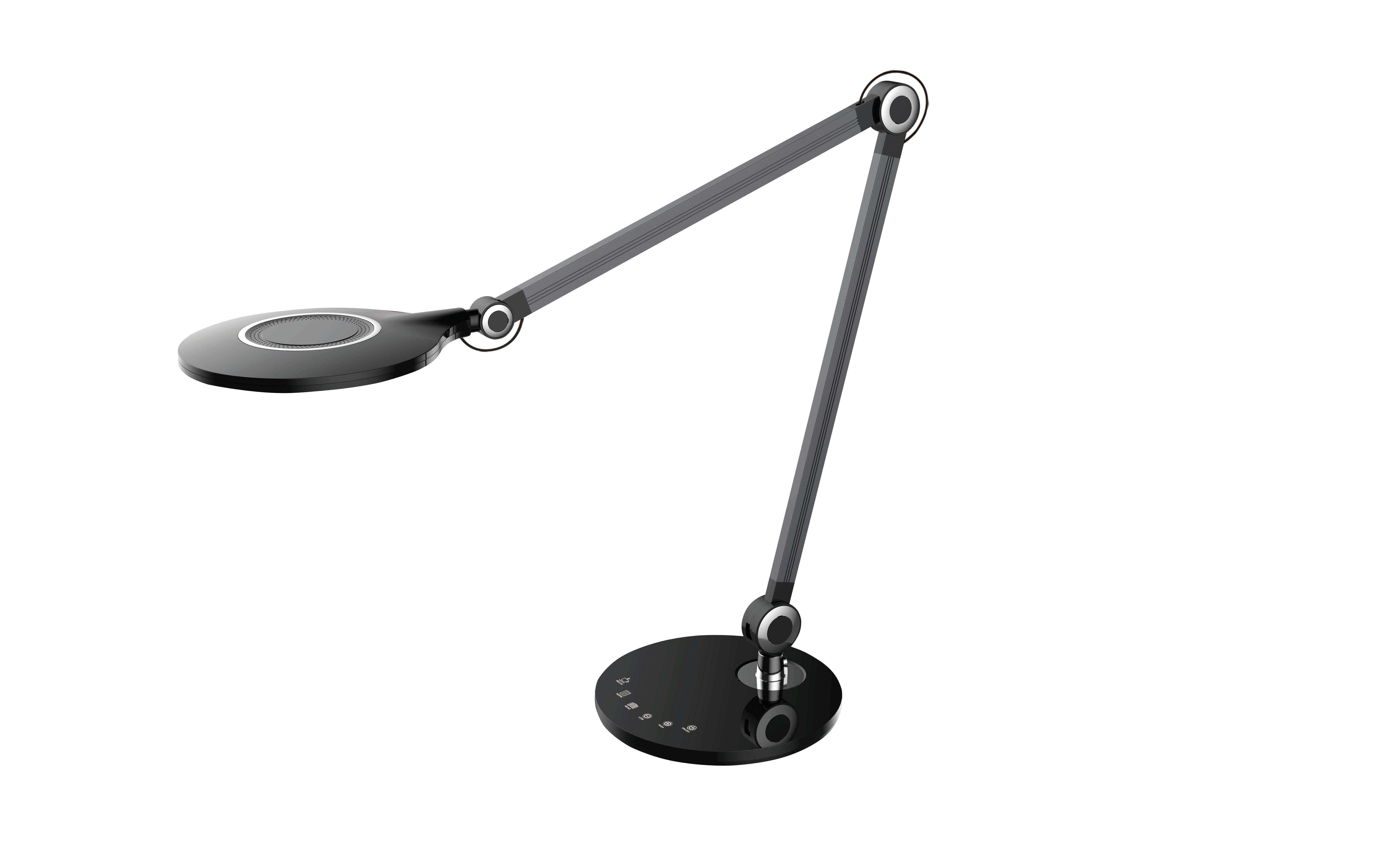 Led Lampa Na Písací Stôl Eda, Vrát. Led 9w - čierna/sivá, Moderný, kov/plast (20/80cm) - Modern Living