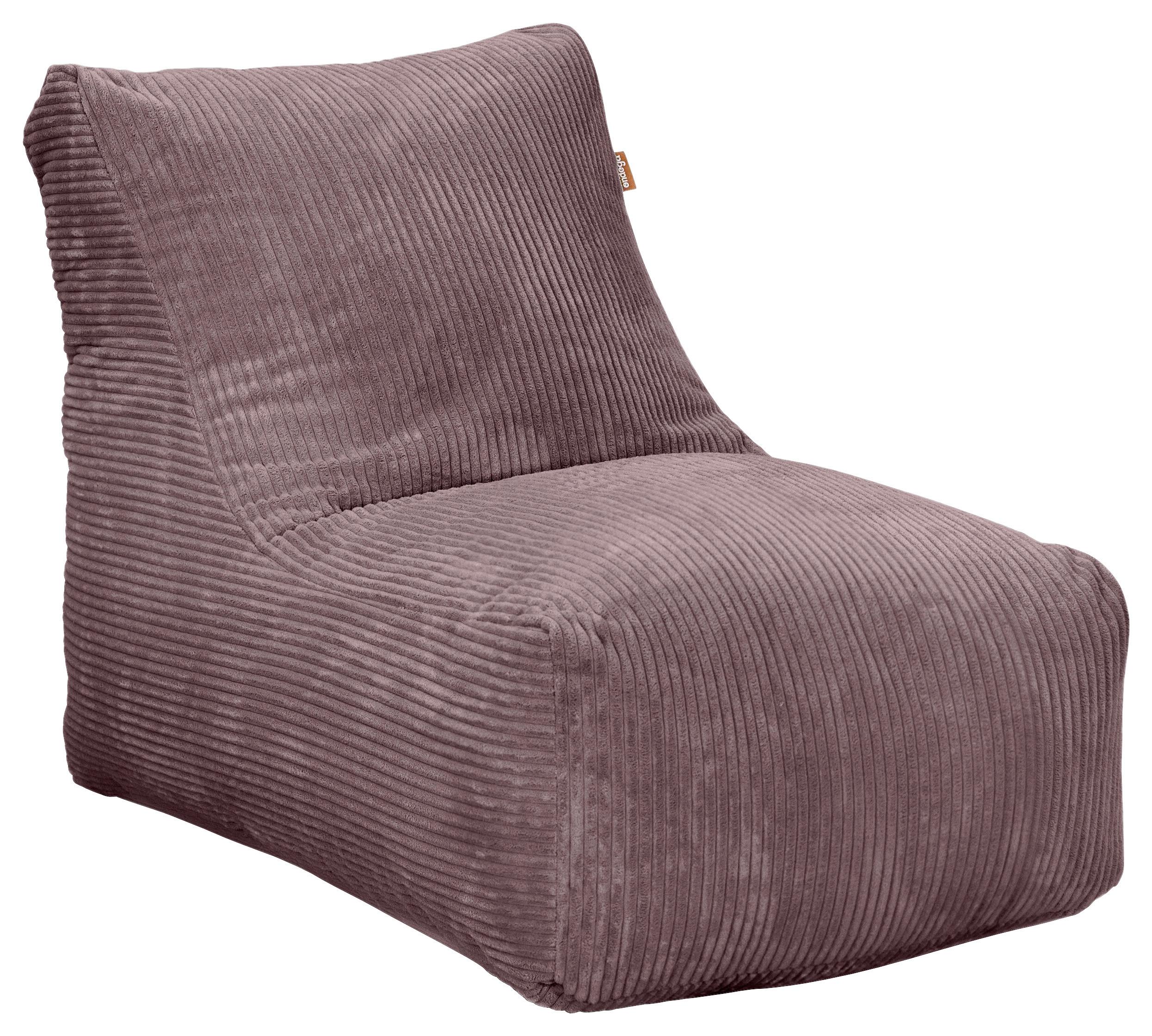 Sitzsack Luno Cord rosa, Indoor, B: 70cm - Rosa, Basics, Textil (70/70/100cm)