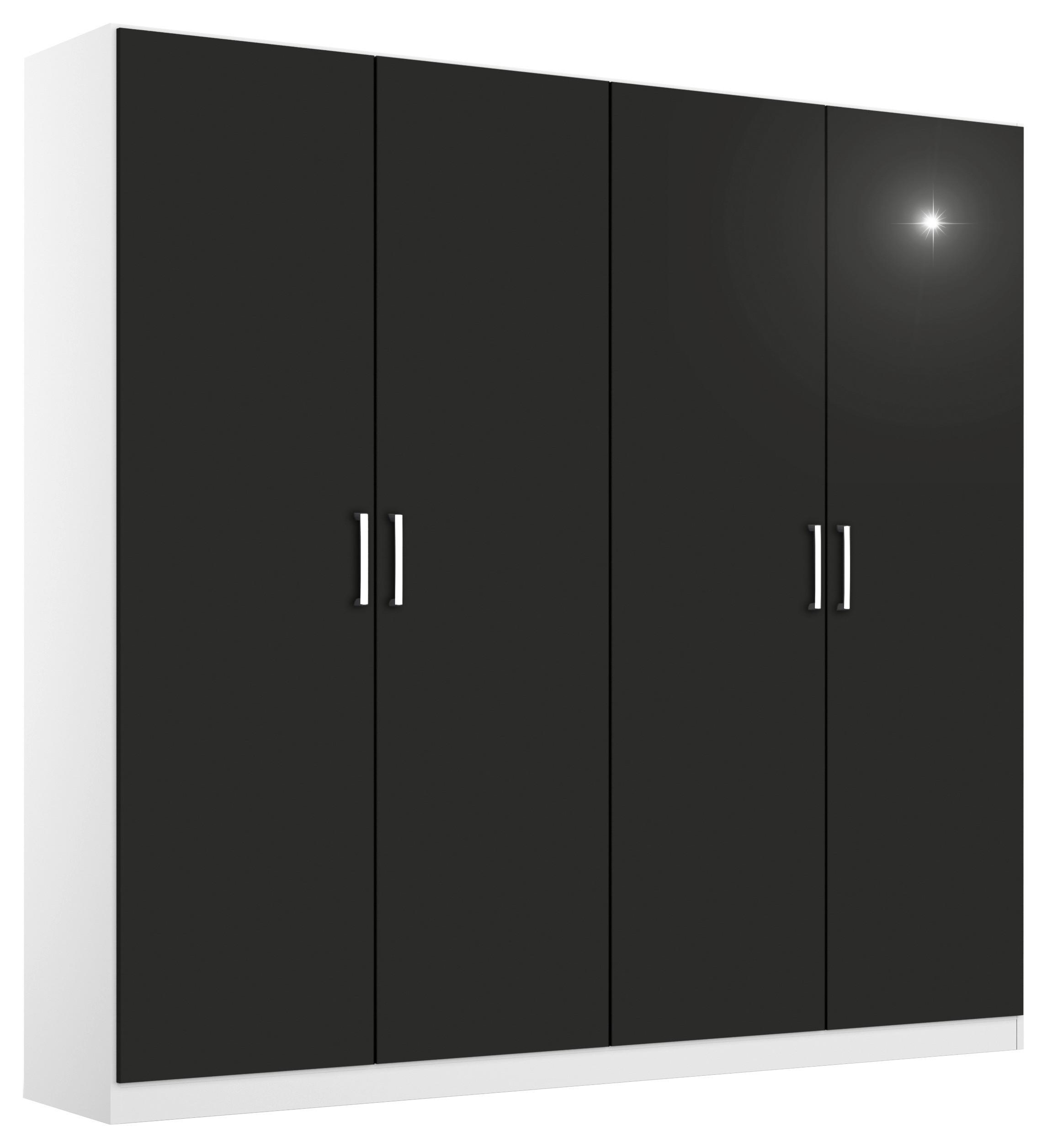 Drehtürenschrank 181 cm Berlin Weiß/Grau - Weiß/Grau, MODERN, Holzwerkstoff (181/197/54cm) - Rauch Möbel