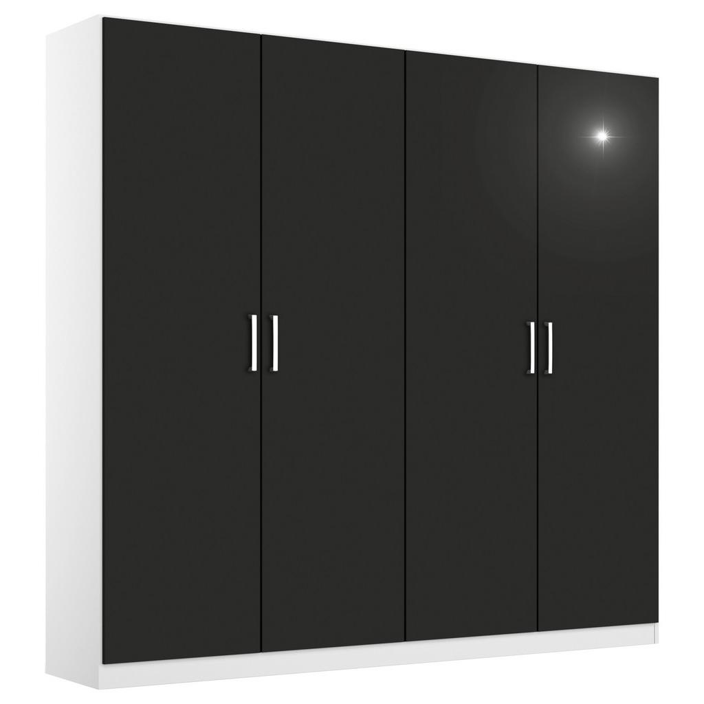 Drehtürenschrank 181 cm Berlin Weiß/Grau
