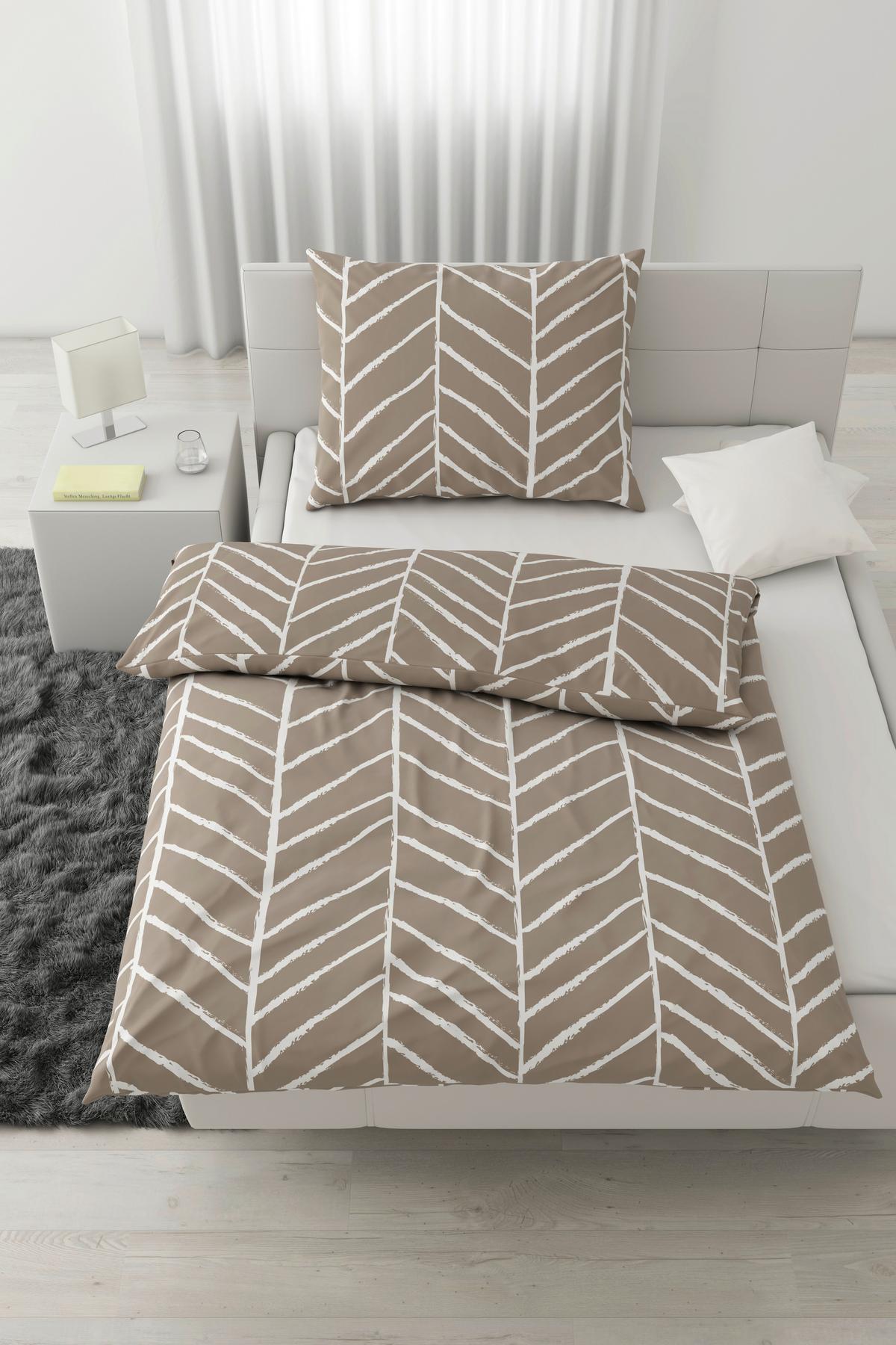 POSTEĽNÁ BIELIZEŇ Marble, 140/200cm, béžová - béžová, Konventionell, textil (140/200cm) - Modern Living