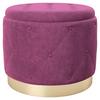 Hocker Pouf Liz Samt Lila H: 40 Cm Mit Stauraum - Petrol, LIFESTYLE, Textil (50/40/50cm) - Playboy