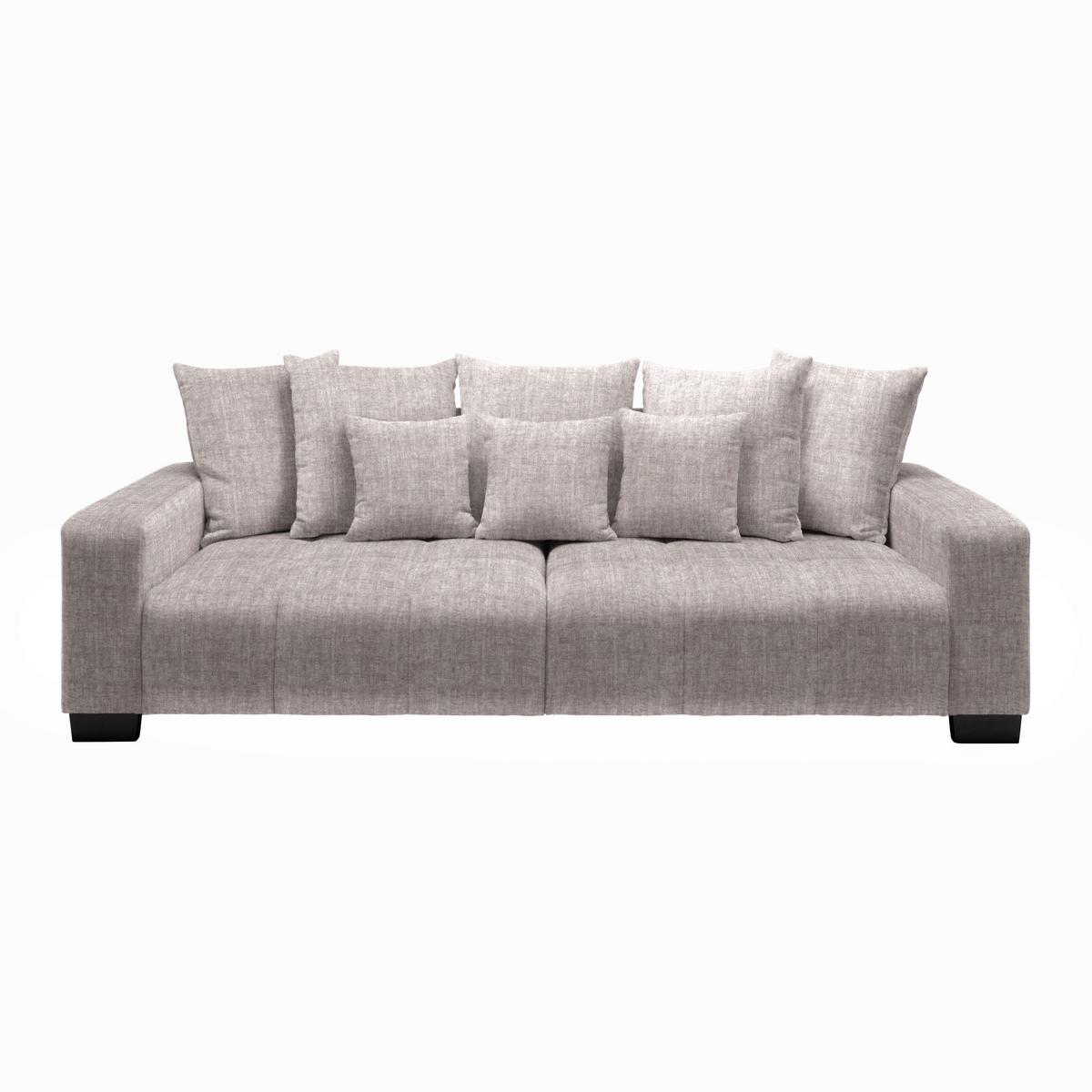 Velká pohovka MATTEO, šedohnědá tkanina VOGUE - černá/šedohnědá, Moderní, dřevo (246/93/124cm)