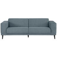 3-Sitzer-Sofa Oslo Blaugrau B: 218 cm - Blaugrau/Schwarz, Design, Textil (218/77/93cm) - MID.YOU