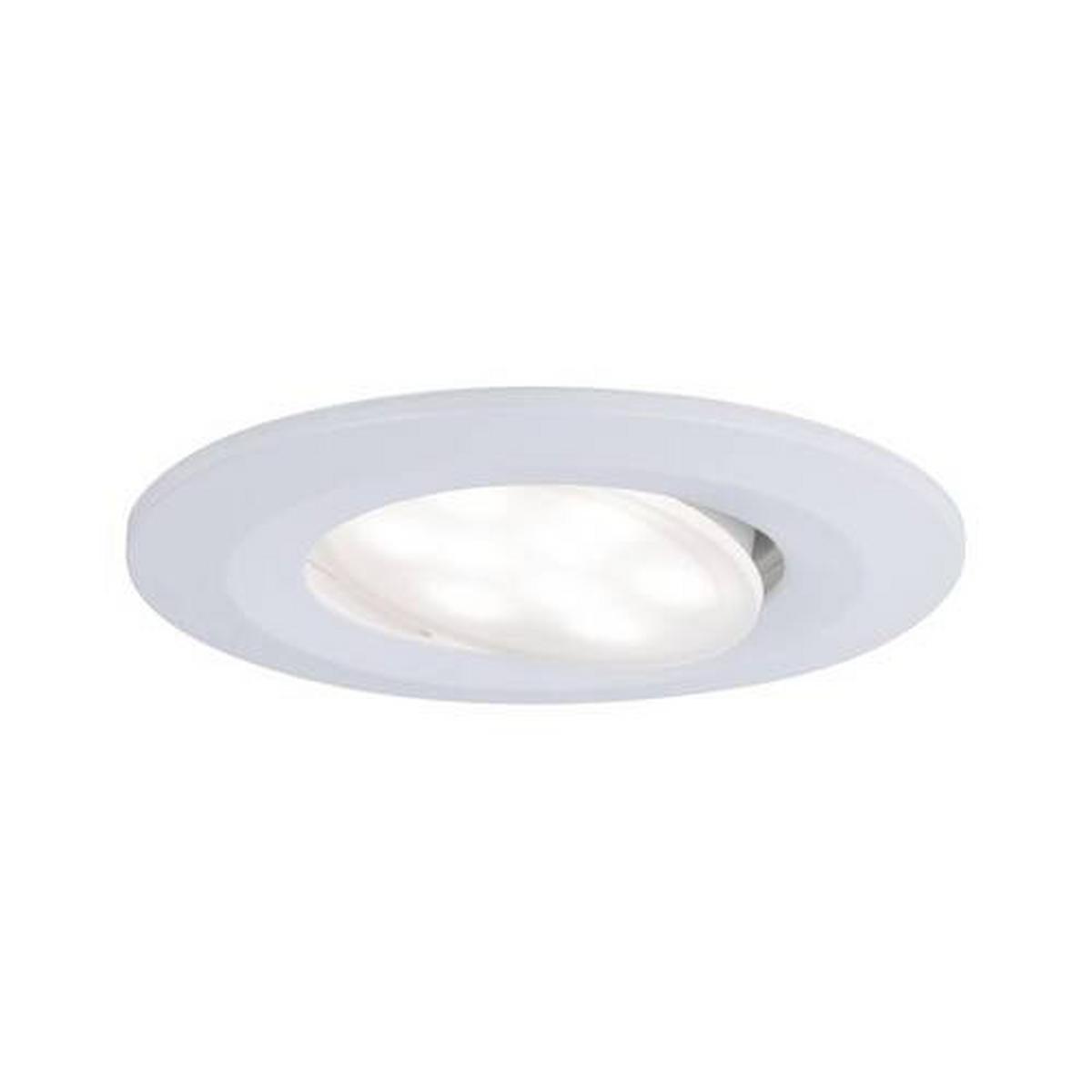 LED-Deckenleuchte Ø 9 cm Schwenkbar Weiß Rund - Weiß, Basics, Kunststoff (9cm) - Paulmann