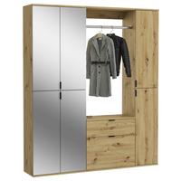 Garderobe Projekt X Eiche Artisan B: 152 cm - KONVENTIONELL, Glas/Holzwerkstoff (152/193/34cm) - MID.YOU
