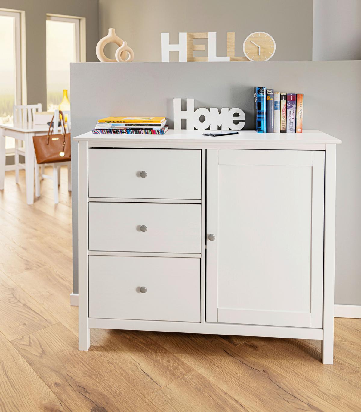Kommode Chilly Home - Weiß, Design, Holz (110/96/40cm) - Livetastic