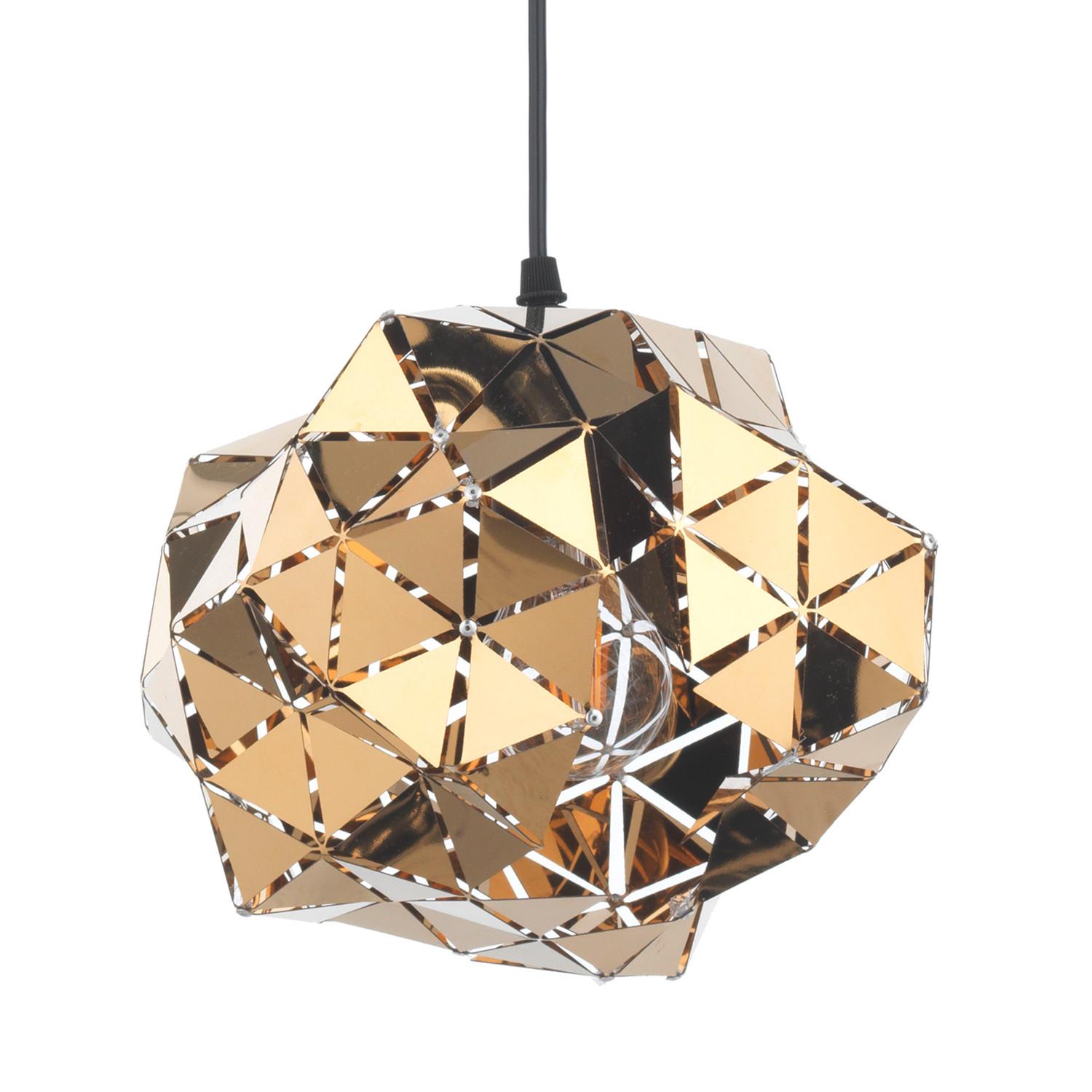 Hängeleuchte Andromeda Goldfarben L: 26 cm 22w - Goldfarben, Design, Metall (26/26/105cm)