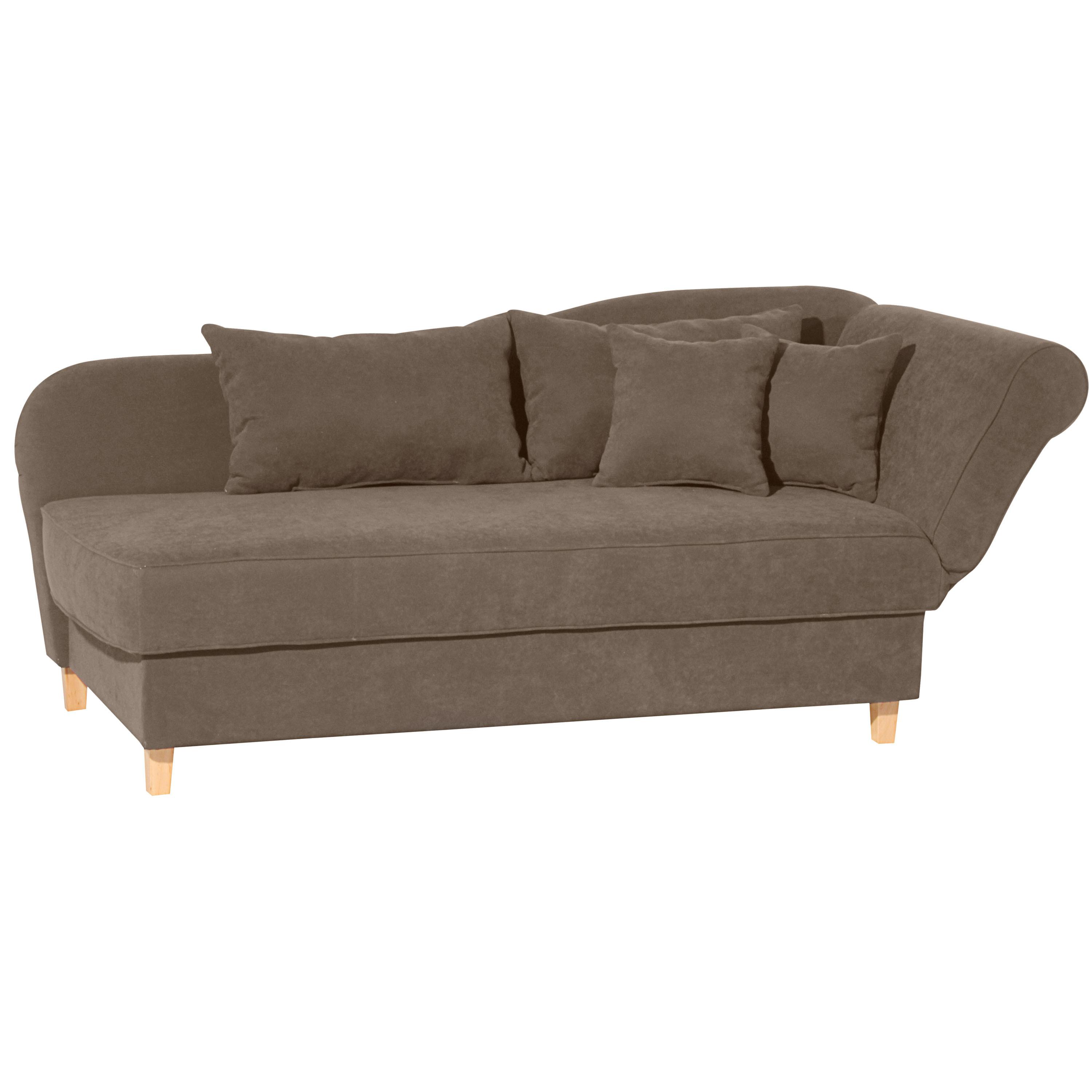 Recamiere Selma Sahara Rechts Mit Bettkasten+schlaffunktion - Hellbraun/Buchefarben, Design, Textil (190/88/82cm) - Max Winzer