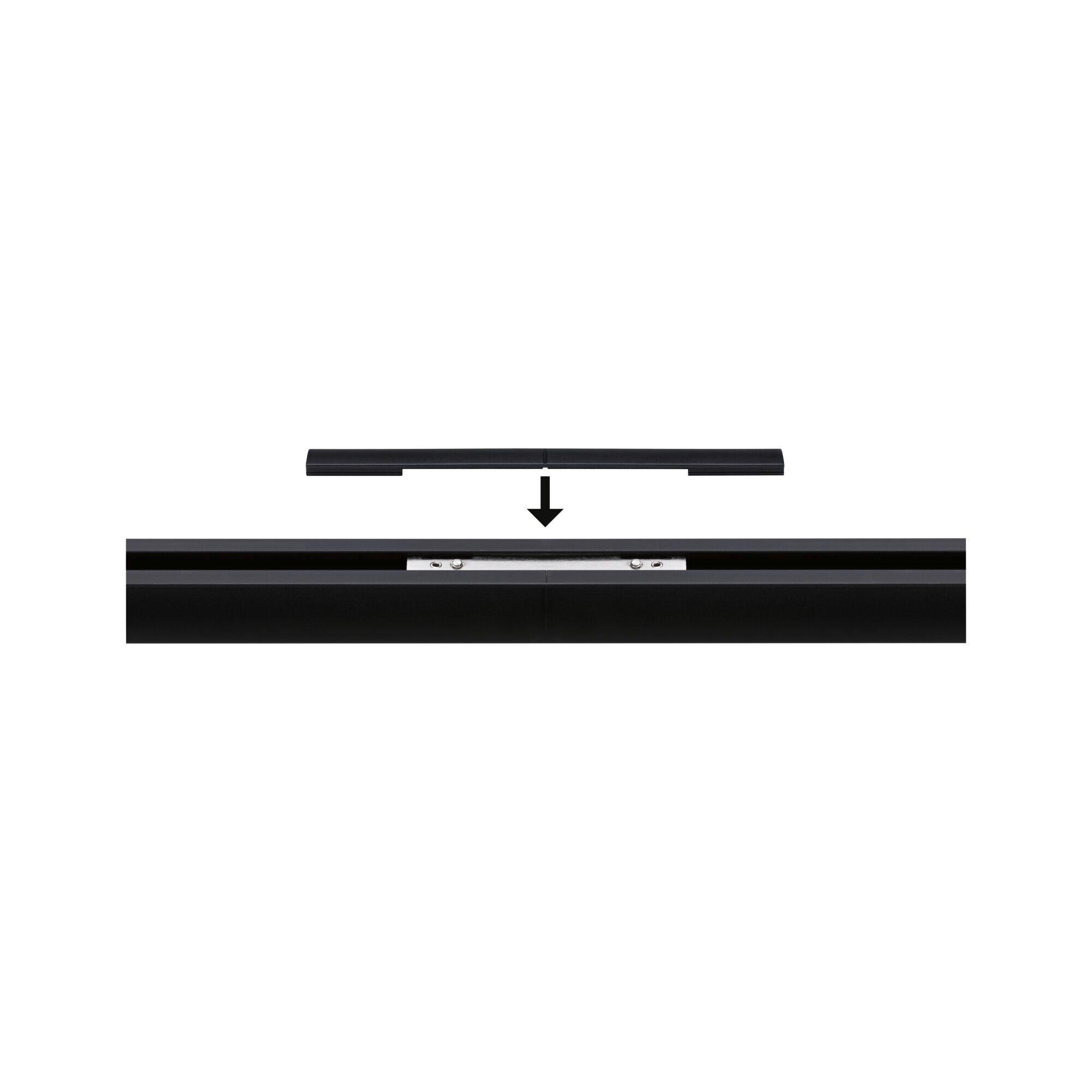 Schienensystem-Verbinder Cover Connector-Inlay Schwarz - Transparent/Schwarz, Basics, Kunststoff (12,5/0,5/1cm) - Paulmann
