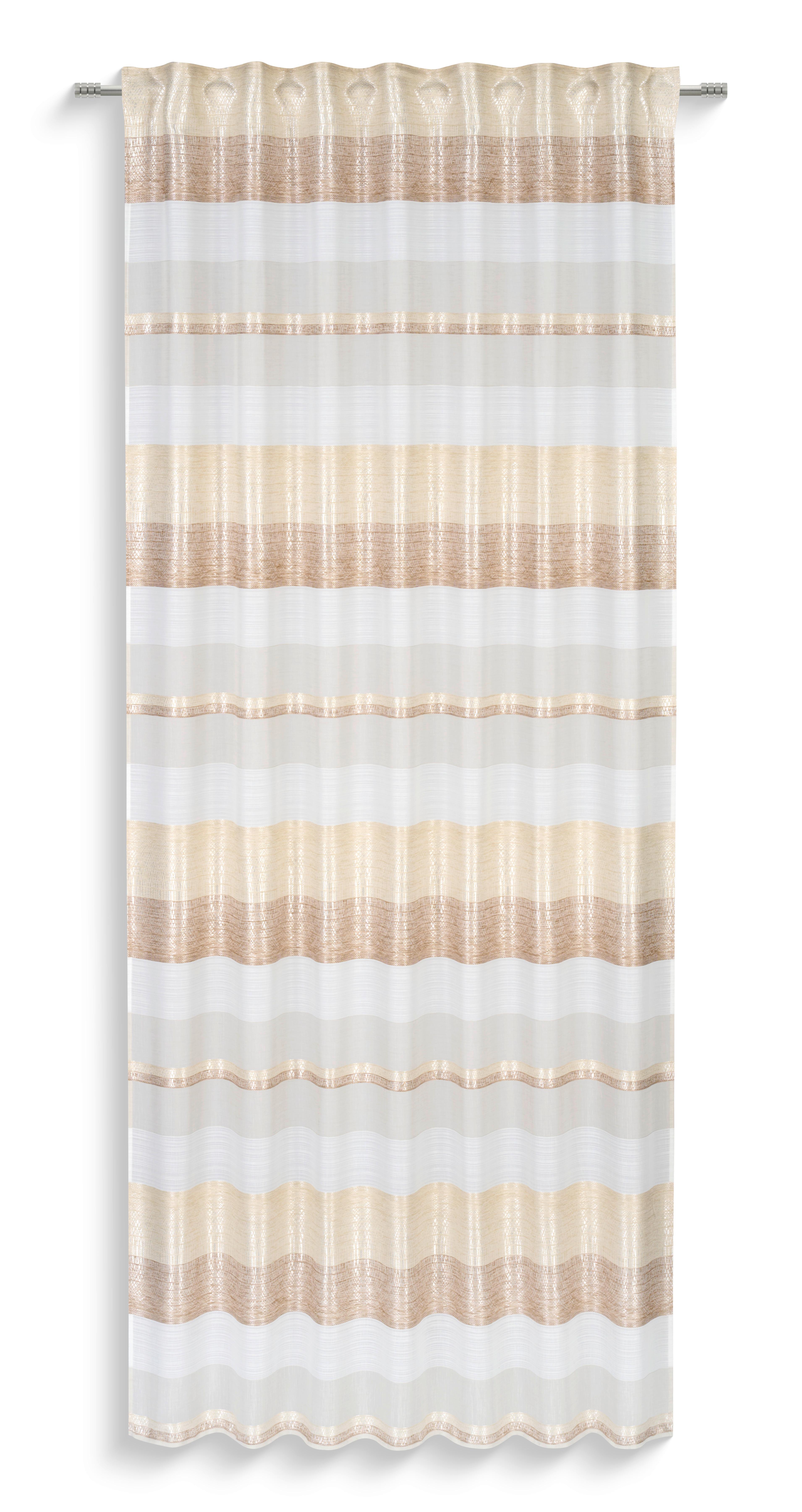 Fertigvorhang Fanny I - Beige, MODERN, Textil (140/245cm) - Luca Bessoni