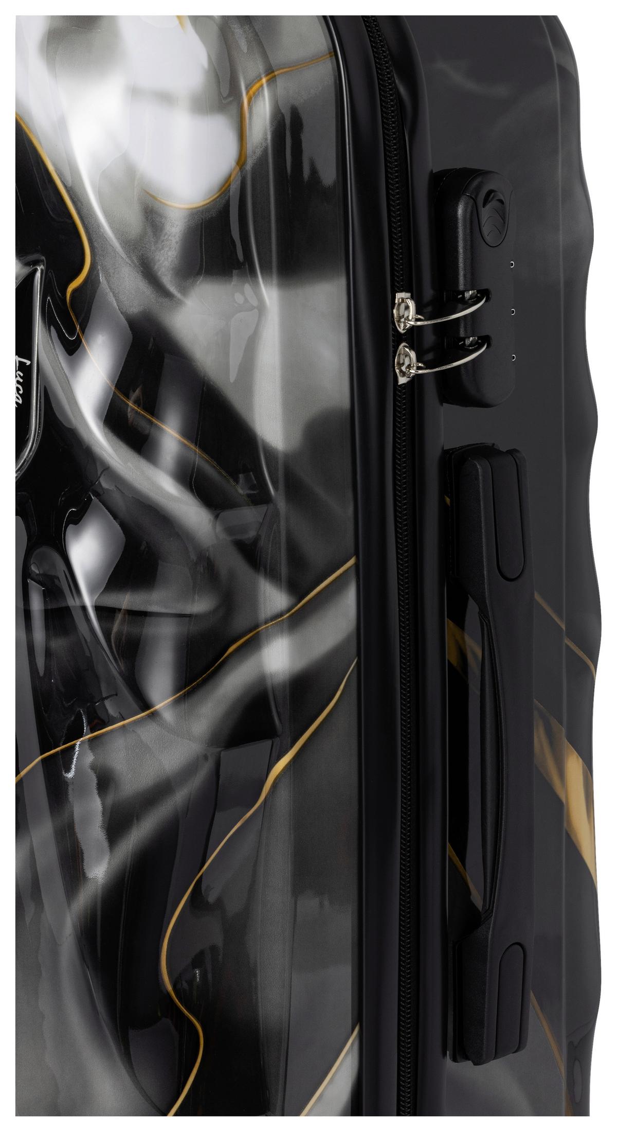 Reisekofferset Harald - Goldfarben/Schwarz, KONVENTIONELL, Kunststoff/Textil - Luca Bessoni