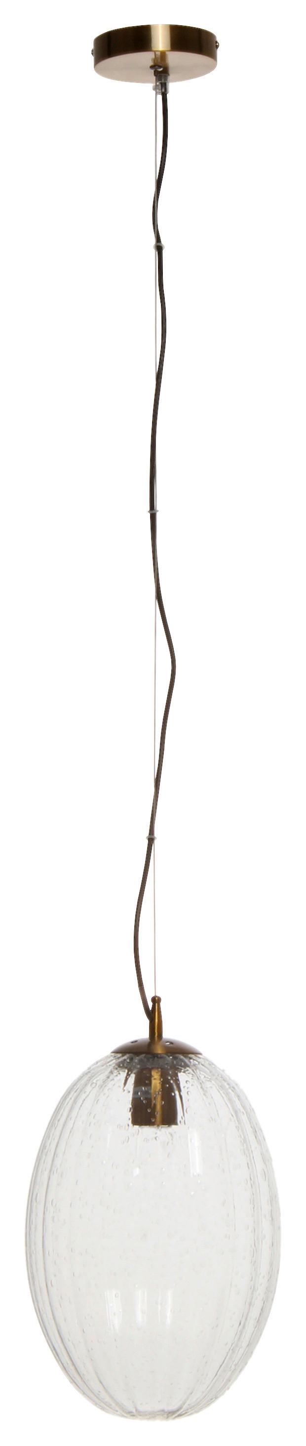 Hängeleuchte Virgina 125 Klar B: 23 cm - Klar, Basics, Glas/Metall (23/23/36cm) - Kayoom