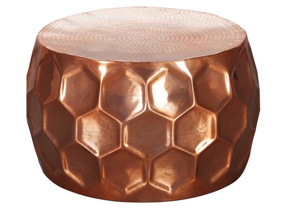 Couchtisch Rund Honigwabenform Honeycomb, Kupferfarben - Kupferfarben, LIFESTYLE, Metall (60/60/36cm) - Livetastic Couchtisch Rund Honigwabenform Honeycomb, Kupferfarben - Kupferfarben, LIFESTYLE, Metall (60/60/36cm) - Livetastic