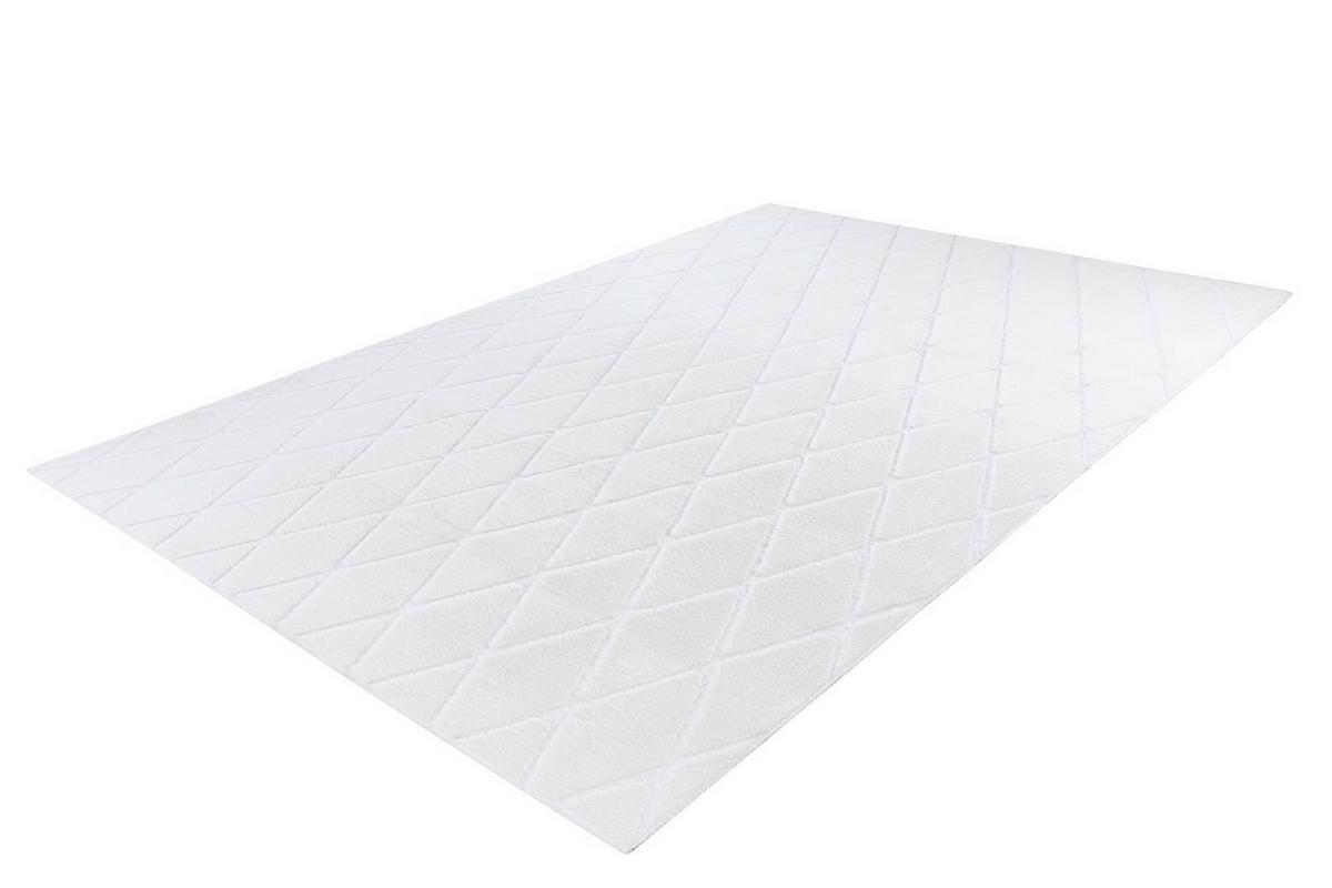 Teppich Vivica Weiß, 80x150 cm - Weiß, KONVENTIONELL, Textil (80/150cm)