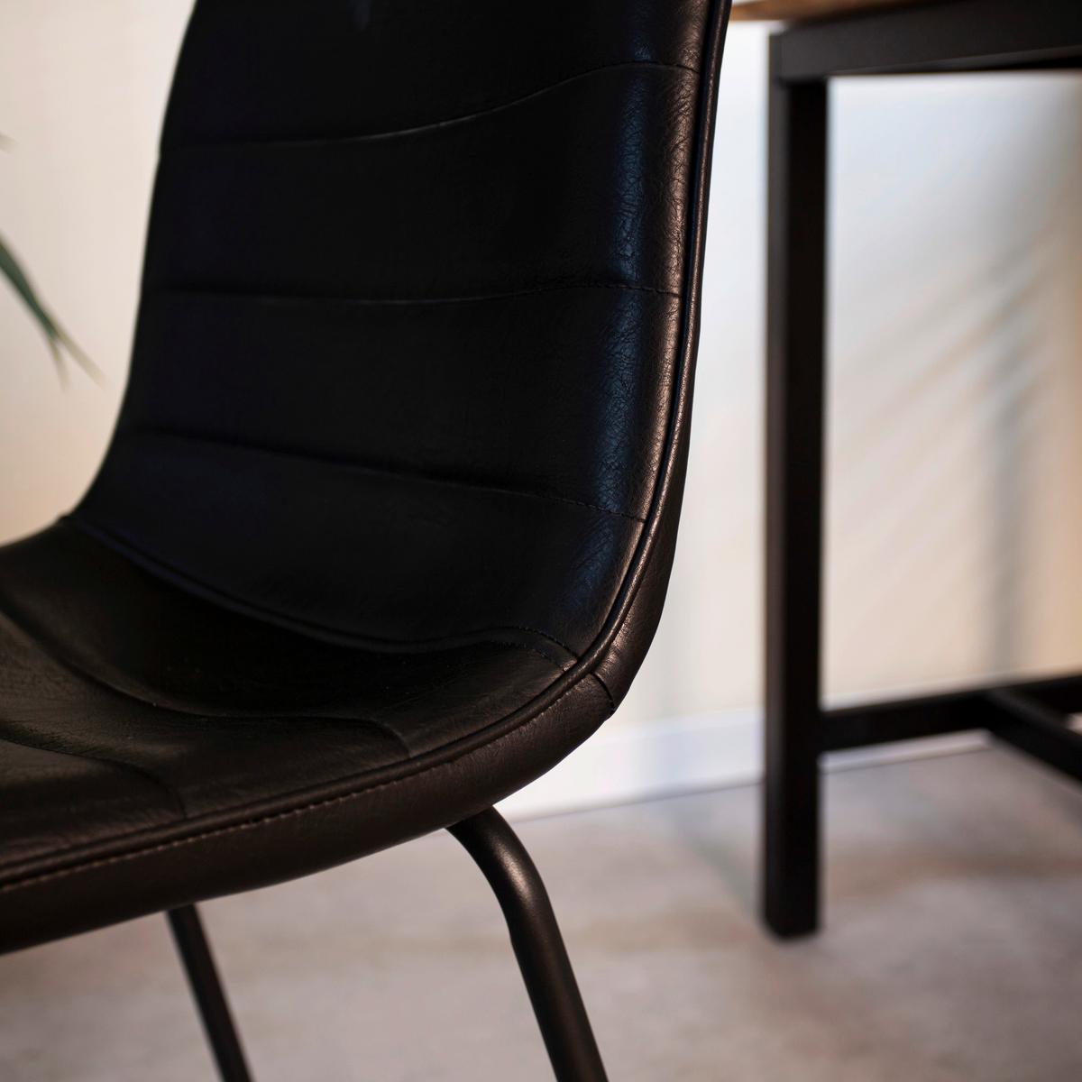 Barhocker-set Milan - Schwarz, KONVENTIONELL, Kunststoff/Textil (49/98/54,5cm) - MID.YOU