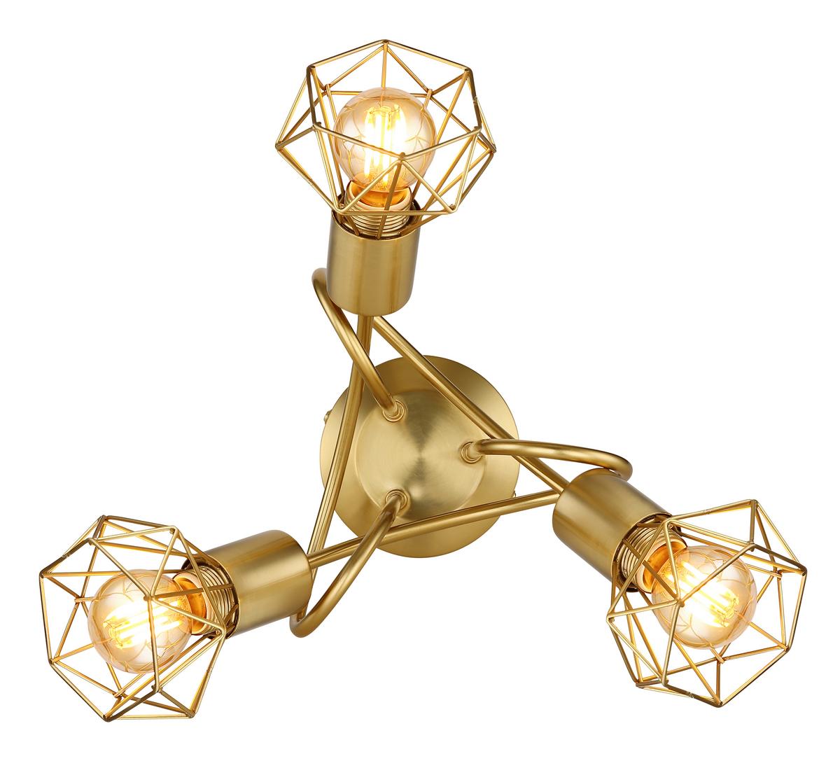 Deckenleuchte 54802gb-3d - Goldfarben, Design, Metall (36/20cm) - Globo