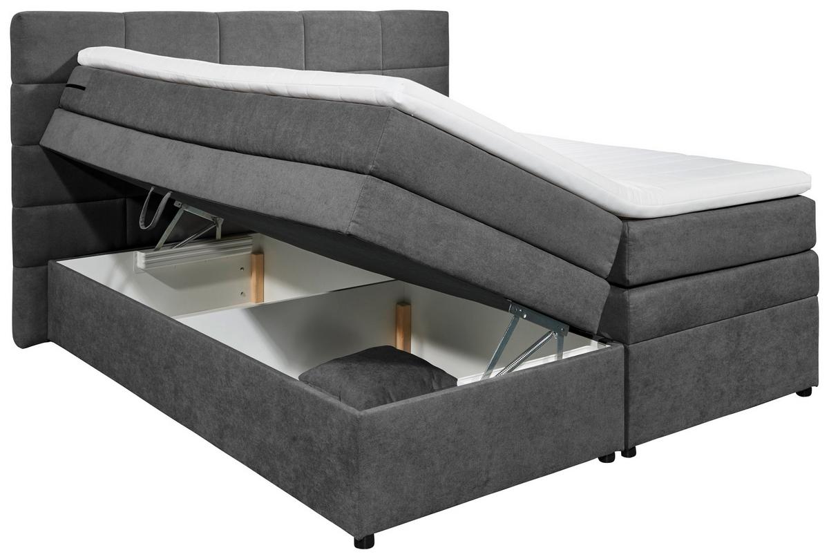 Boxspringbett Mit Topper & Bettkasten 180x200 Tacoma 3 - Schlammfarben, KONVENTIONELL, Kunststoff (180/200cm) - MID.YOU