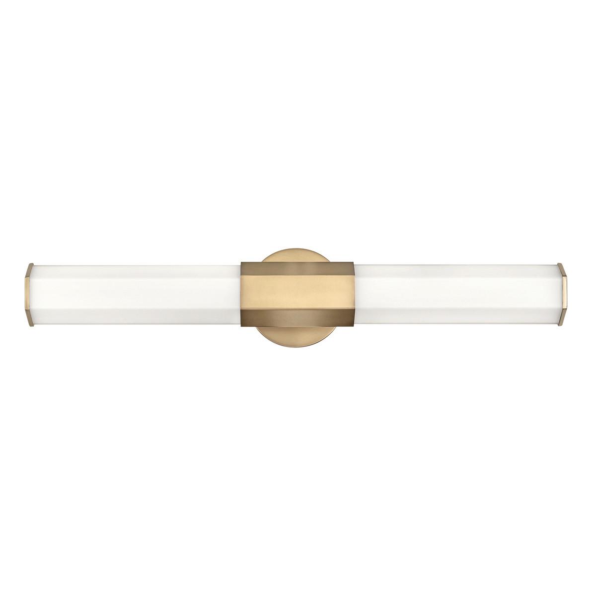 Bad-Wandleuchte Facet IP44 2-Flammig in Messingfarben - Messingfarben, Design, Glas/Metall (65,9/12,7/10.5cm) - Elstead Lighting