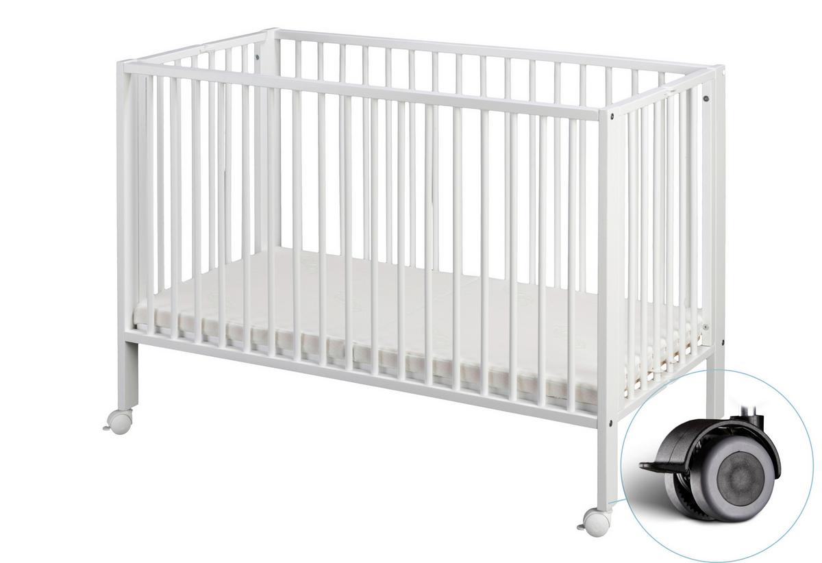 Reisebett Tissi® Jori - Weiß, Basics, Holz (120/60/72cm) - tiSsi