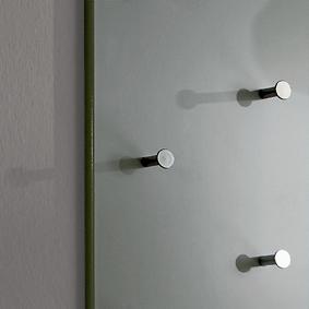 Garderobenpaneel Mike Grau 7 Haken B 86 Cm - Chromfarben/Grau, Basics, Holzwerkstoff/Metall (86/30/6cm)