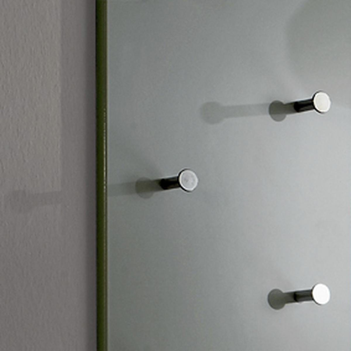 Garderobenpaneel Mike Grau 7 Haken B 86 cm - Chromfarben/Grau, Basics, Holzwerkstoff/Metall (86/30/6cm)