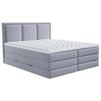 Boxspringbett mit Topper & Bettkasten 180x200 Swing - Grau, Design, Textil (180/200cm) - MID.YOU