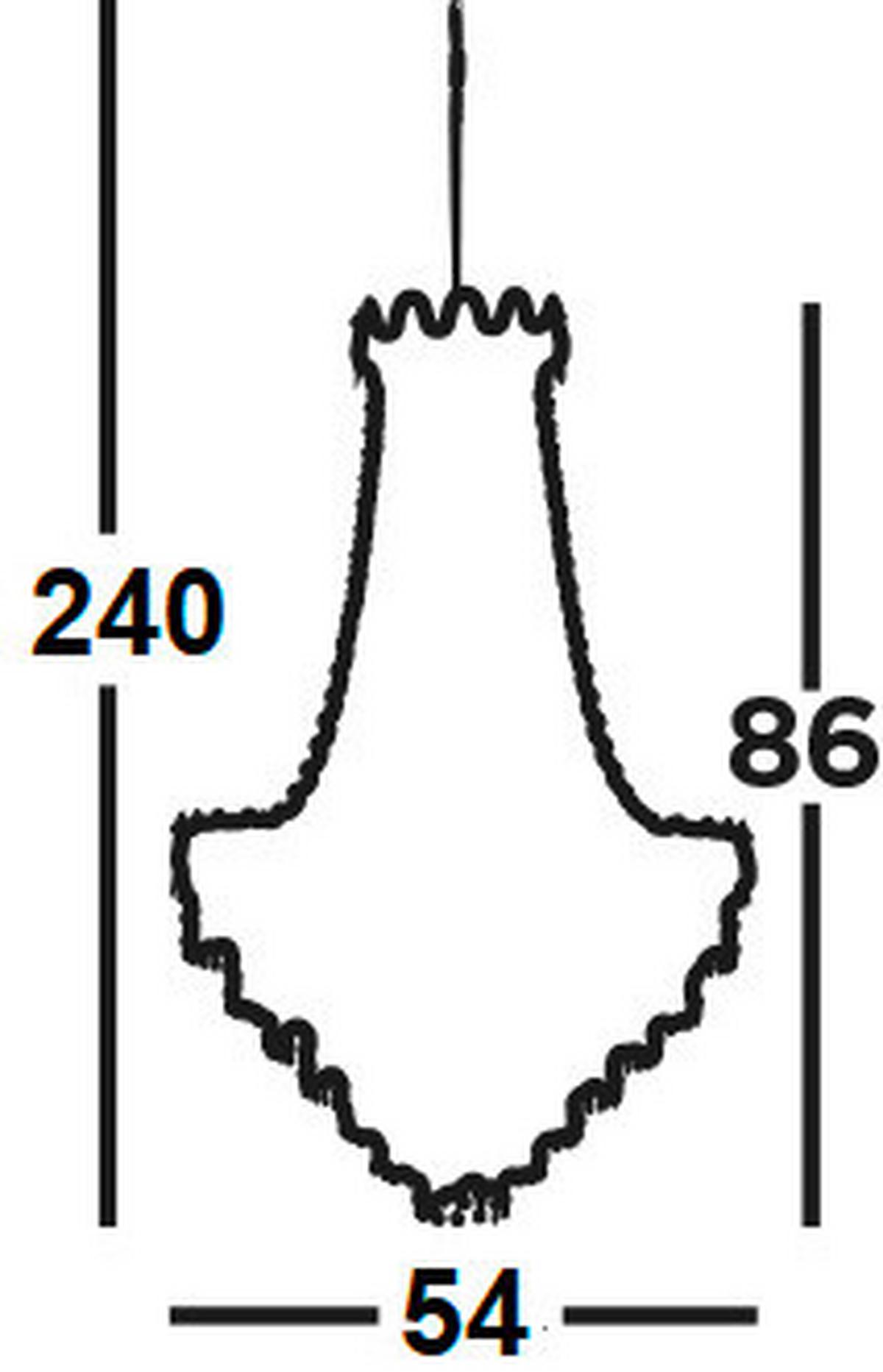 Kristály Függőlámpa 1711-11cc - krómszínű, Lifestyle, üveg/fém (54/240cm)