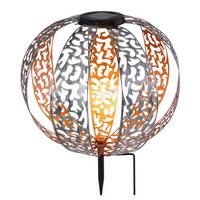 Solar-hängeleuchte Gold/ Silberfarben/schwarz H: 41 Cm - Silberfarben/Goldfarben, Design, Metall (30/41,0cm) - Globo
