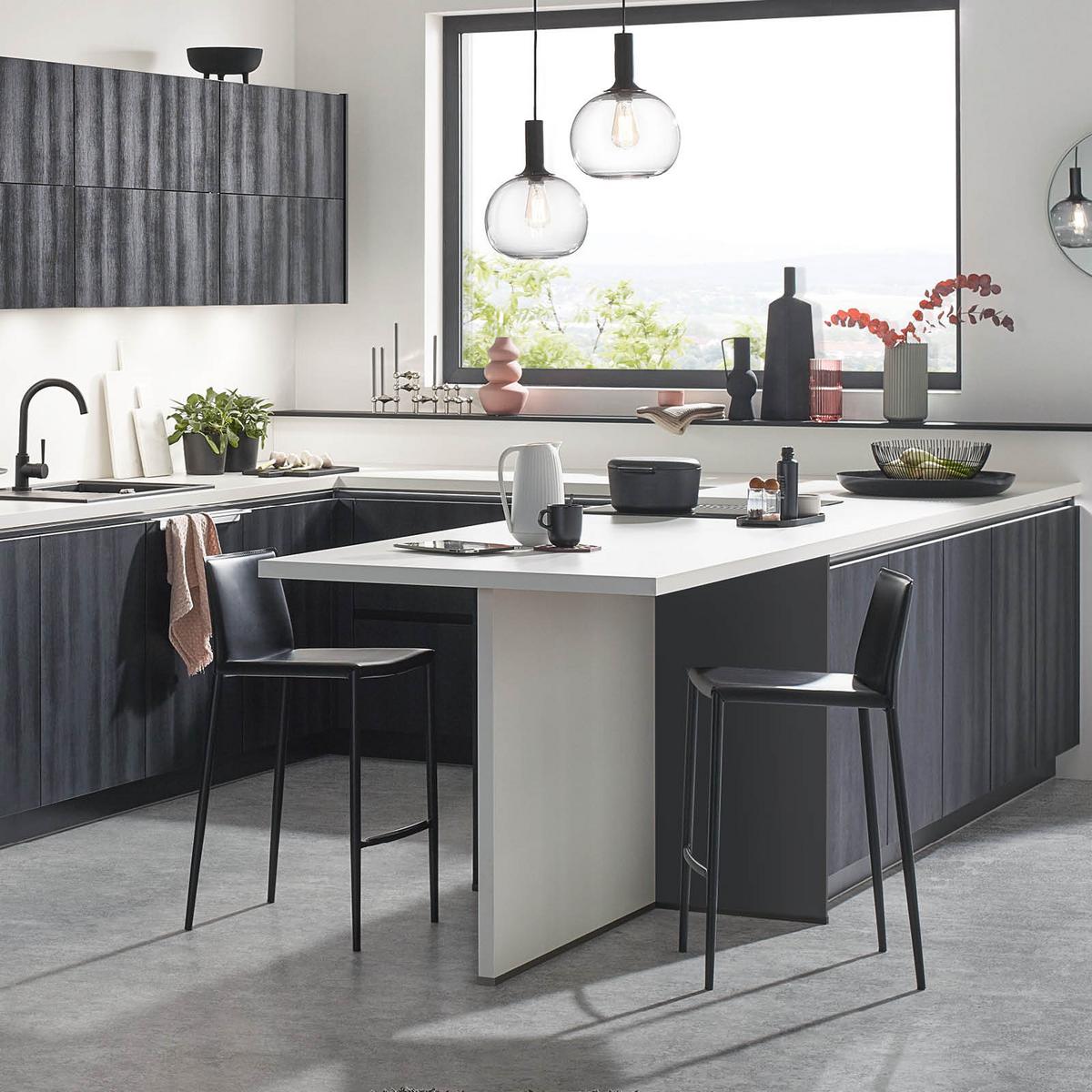Einbauküche Ip2200 Frei Planbar Modern - Weiß, MODERN, Holzwerkstoff (428/260/237cm) - Impuls