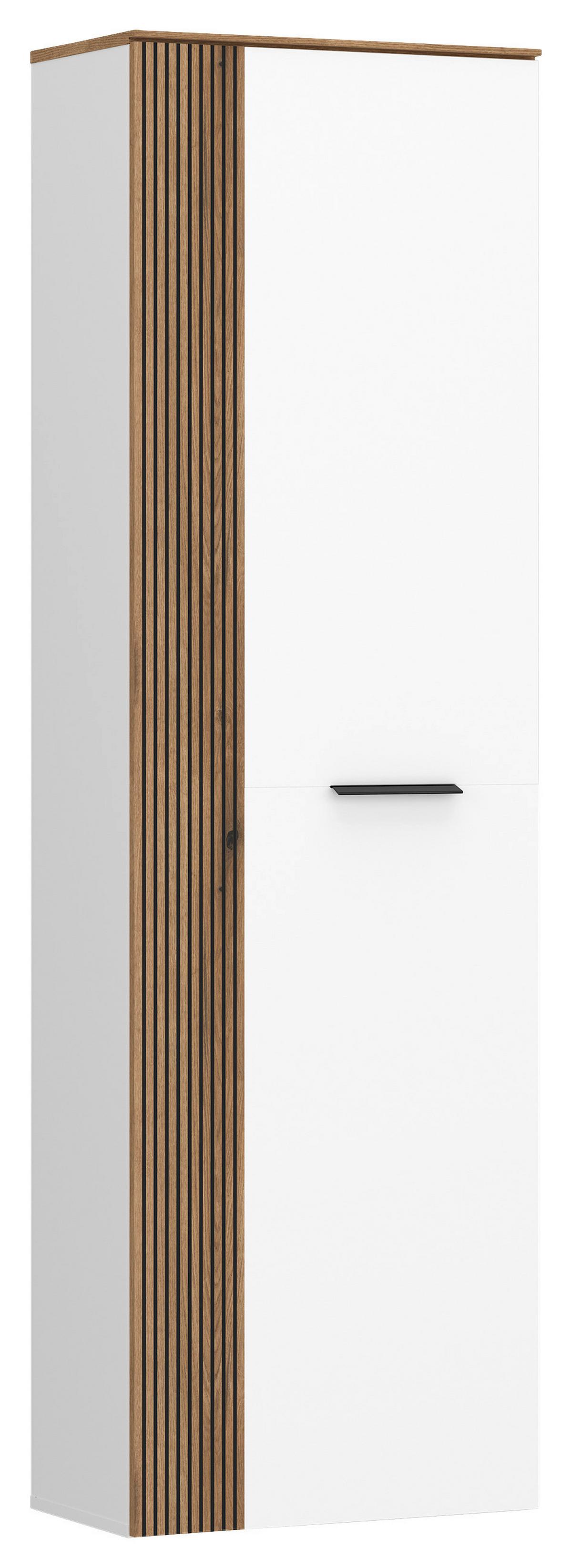 Schuhschrank Aladin Stehend & Hängend Montierbar - Eichefarben/Schwarz, MODERN, Holzwerkstoff (55/199,9/35cm)