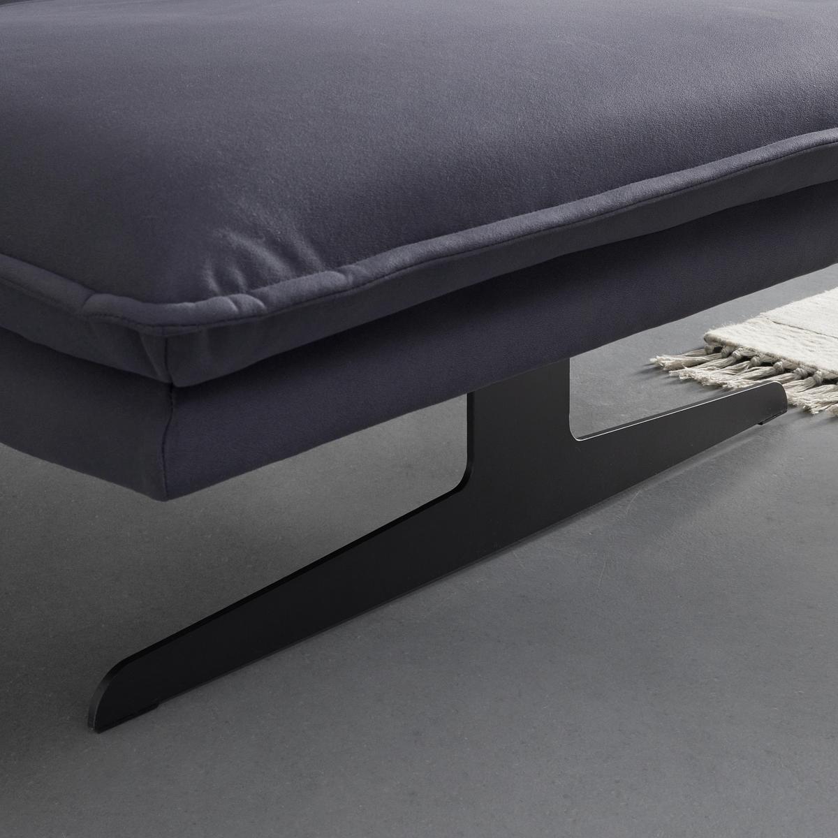 Sedací souprava LARISSA modrá - šedá/černá, Moderní, kov/textil (290/82/160cm) - Bessagi Home